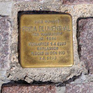 Stolperstein für Frida Blumenthal, August-Bebel-Strasse 51, Meerane