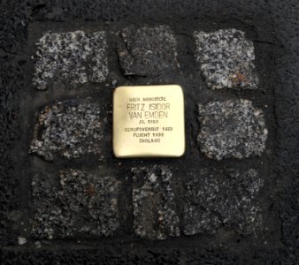 Stolperstein für Fritz Isidor van Emden, Ostra-Allee (Kronentor), Dresden (2)