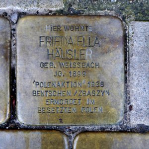 Stolperstein für Frieda Ella Häusler, Clausstrasse 64, Chemnitz