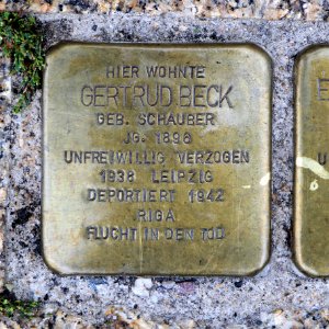 Stolperstein für Gertrud Beck, Rudolf-Krahl-Straße 32, Chemnitz