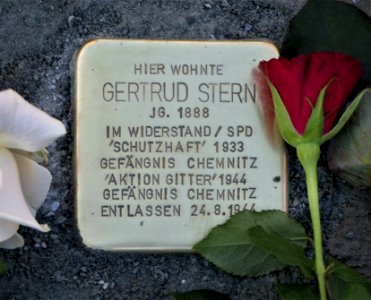 Stolperstein für Gertrud Stern, Geibelstraße 40, Chemnitz (1)