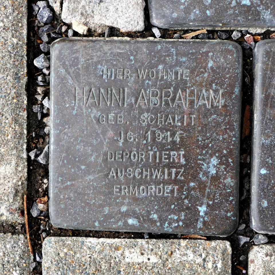 Stolperstein für Hanni Abraham, Brückenstrasse-Theaterstrasse, Chemnitz
