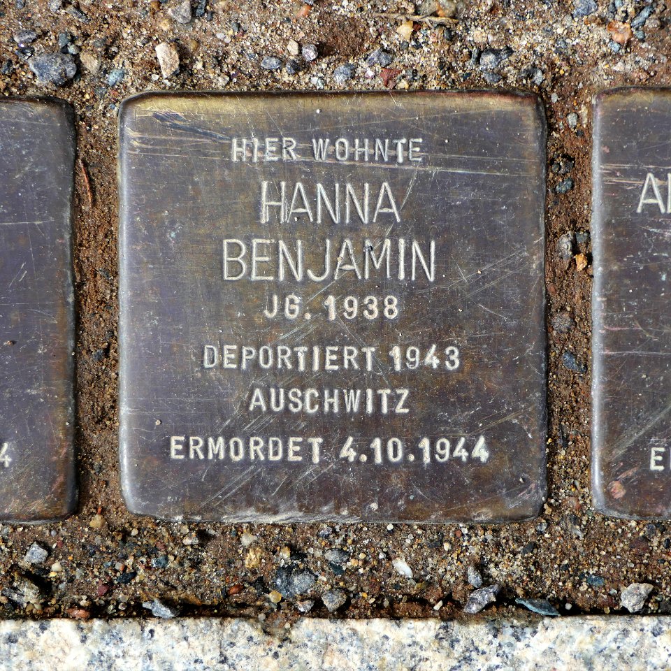 Stolperstein für Hanna Benjamin, Hohe Strasse 9, Chemnitz
