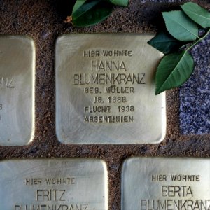 Stolperstein für Hanna Blumenkranz, Wallstrasse 9, Dresden