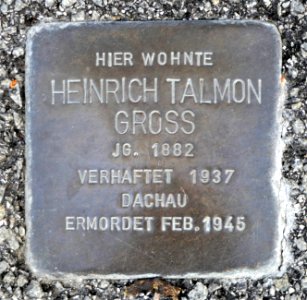 Stolperstein für Heinrich Talmon Gross, Neue Straße 23, Schorndorf