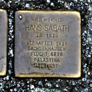 Stolperstein für Hans Sabath, Dr.-Ernst-Mucke-Strasse 1, Bautzen