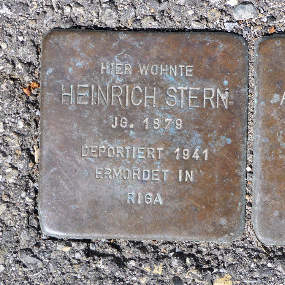 Stolperstein für Heinrich Stern, Weidachstraße 16, Degerloch, Stuttgart