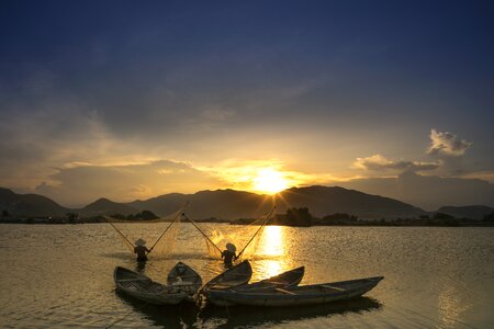 Vietnam the fishermen natural photo