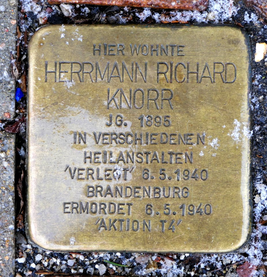 Stolperstein für Herrmann Richard Knorr, Querstrasse 13, Limbach-Oberfrohna (2)