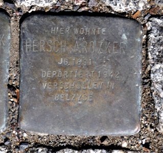 Stolperstein für Hersch Arozker, Dr.-Friedrichs-Ring, Zwickau