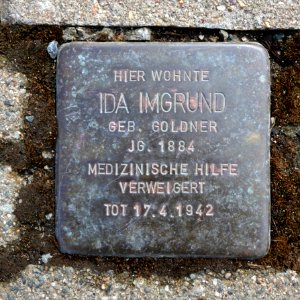 Stolperstein für Ida Imgrund, Ahornstrasse 32, Chemnitz