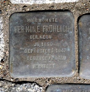 Stolperstein für Hermine Fröhlich, Dr.-Friedrichs-Ring, Zwickau