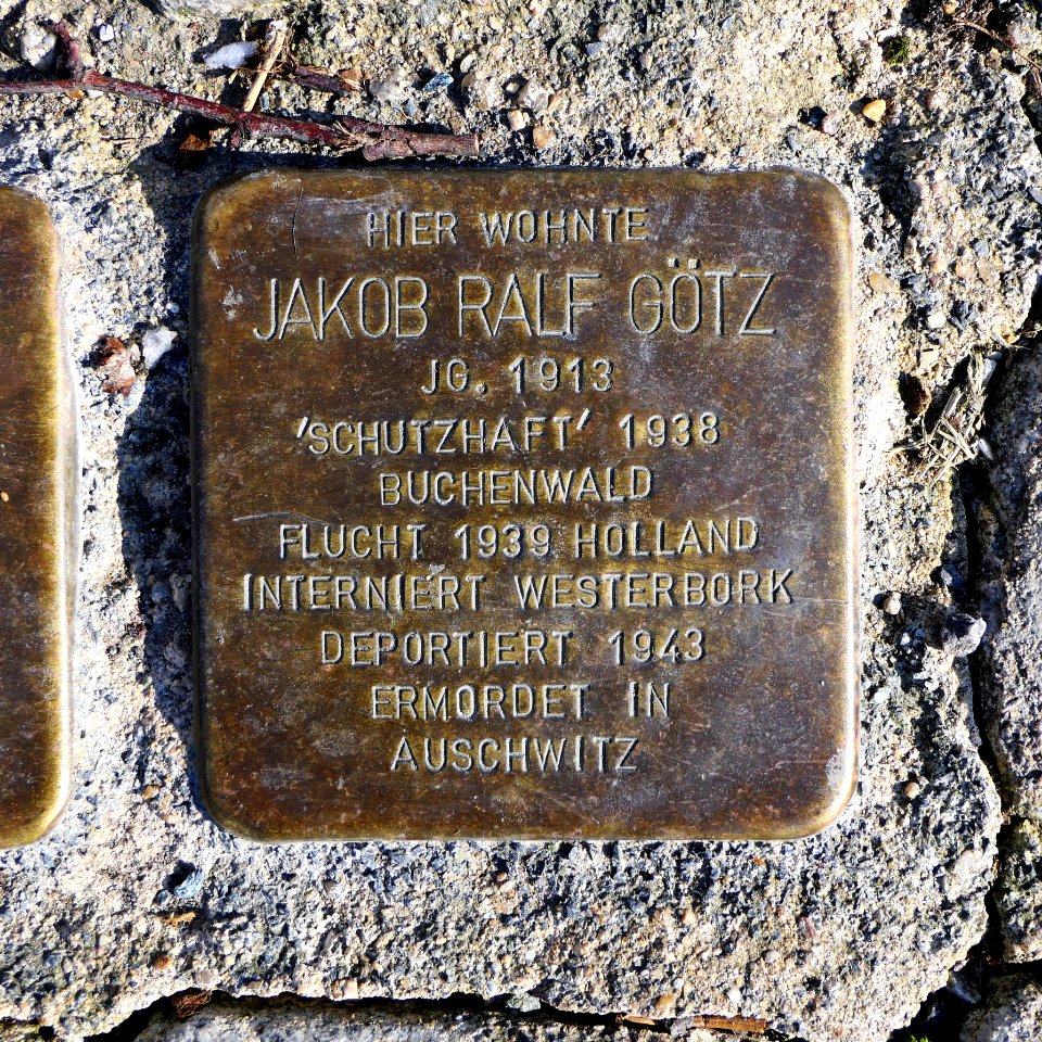 Stolperstein für Jakob Götz, Kassbergstrasse 22a, Chemnitz