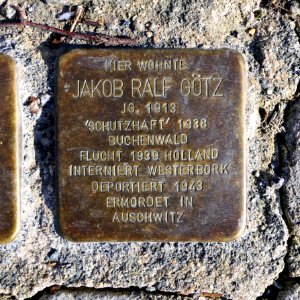 Stolperstein für Jakob Götz, Kassbergstrasse 22a, Chemnitz