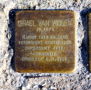 Stolperstein für Israel van Voolen, Kassbergstrasse 22a, Chemnitz