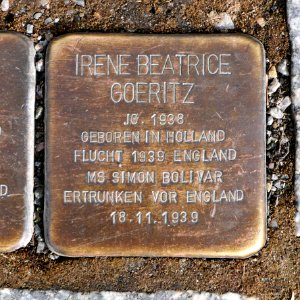 Stolperstein für Irene Beatrice Goeritz, Hoffmannstrasse 52, Chemnitz