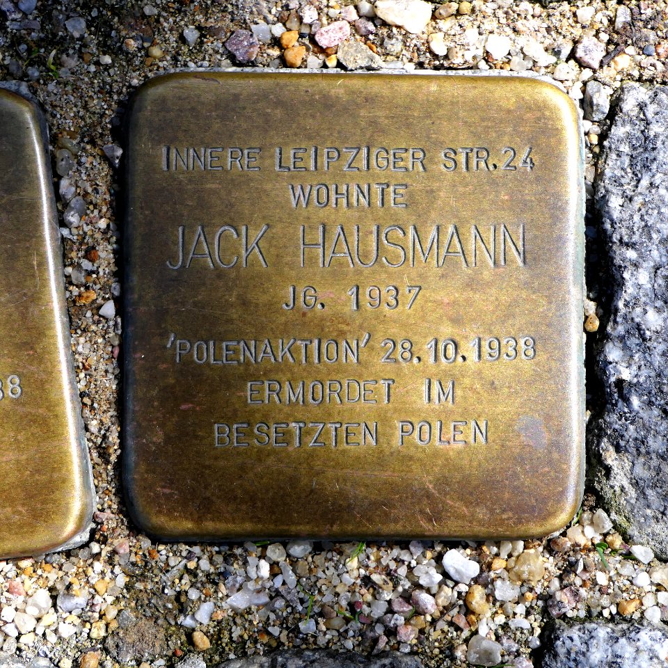 Stolperstein für Jack Hausmann, Alter Steinweg 16, Zwickau