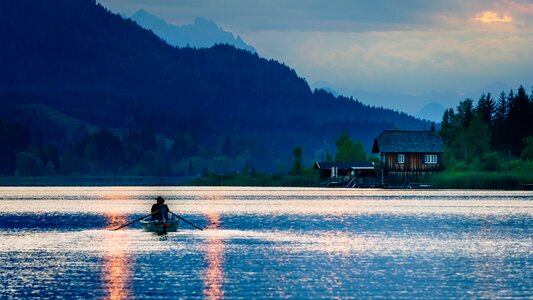 Boat trip rowing boat loneliness