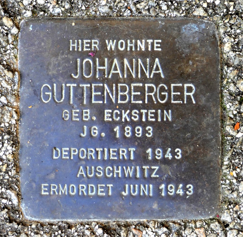 Stolperstein für Johanna Guttenberger, Römmelgasse 8, Schorndorf