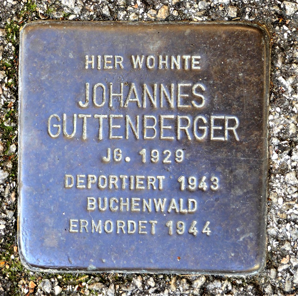 Stolperstein für Johannes Guttenberger, Römmelgasse 8, Schorndorf