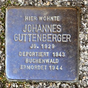 Stolperstein für Johannes Guttenberger, Römmelgasse 8, Schorndorf