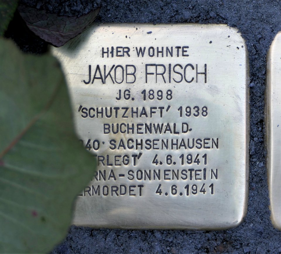 Stolperstein für Jakob Frisch, Wiesenstraße 10, Chemnitz