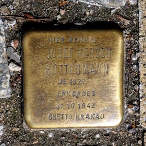 Stolperstein für Josef Hersch Gottesmann, Bahnhofstrasse 60, Zwickau