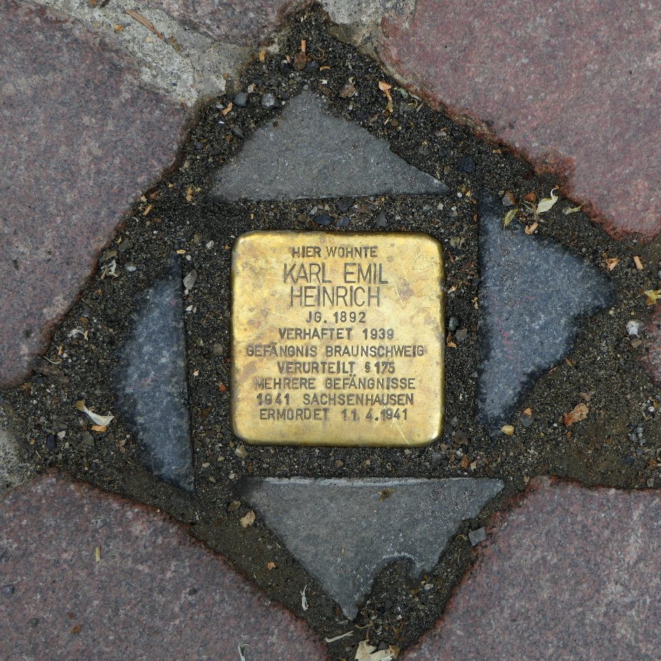 Stolperstein für Karl Emil Heinrich, Niedere Burgstraße 6, Pirna (1)