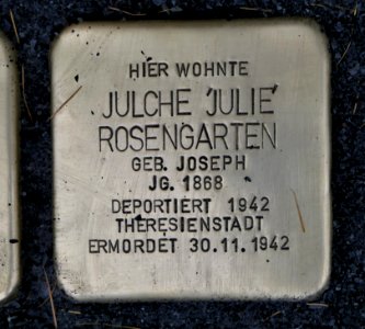 Stolperstein für Julche Rosengarten, Laubestraße 24, Dresden