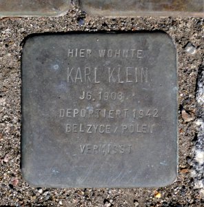 Stolperstein für Karl Klein, Dr.-Friedrichs-Ring, Zwickau