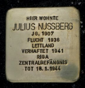 Stolperstein für Julius Nussberg, Zschopauer Straße 55, Chemnitz (2)