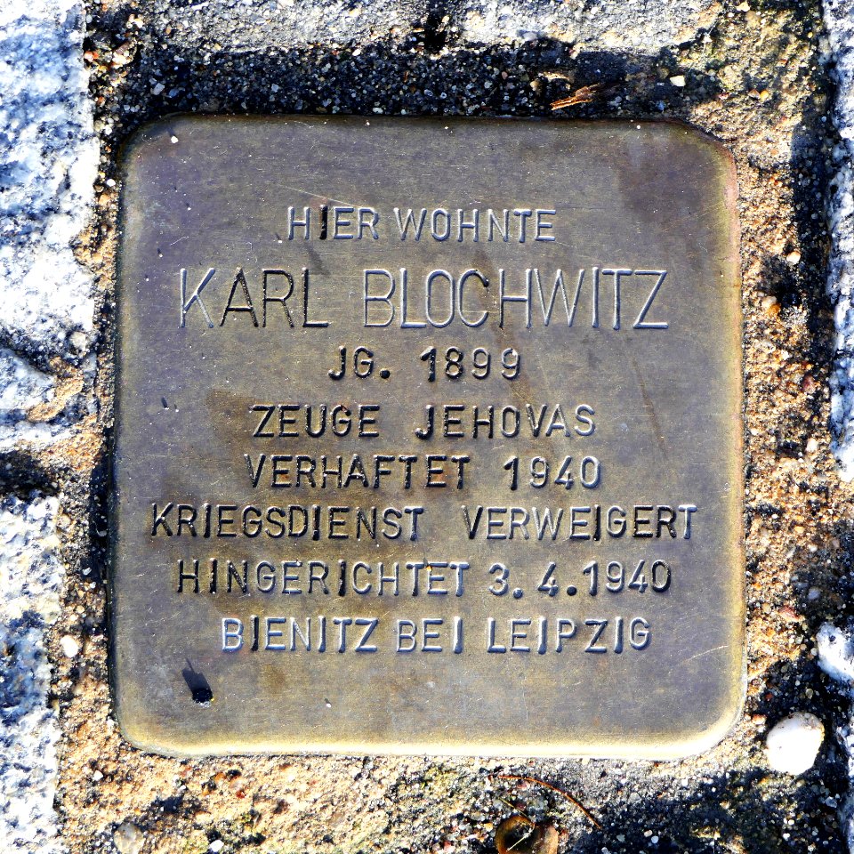 Stolperstein für Karl Blochwitz, Dresdner Strasse 125, Dresden
