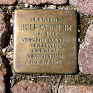 Stolperstein für Josef Wertheim, Crotenlaider Strasse 57, Meerane