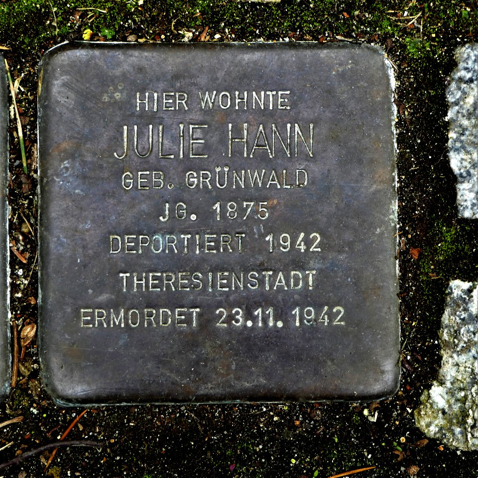 Stolperstein für Julie Hann, Weinauallee 30, Zittau