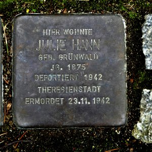 Stolperstein für Julie Hann, Weinauallee 30, Zittau