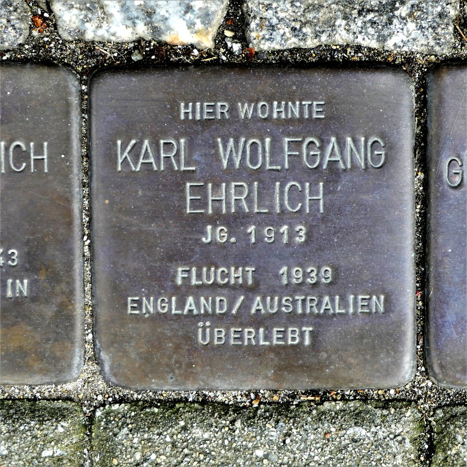 Stolperstein für Karl Wolfgang Ehrlich, Dr.-Peter-Jordan-Strasse 3, Bautzen