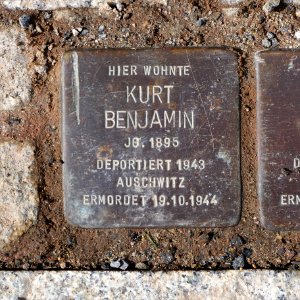 Stolperstein für Kurt Benjamin, Hohe Strasse 9, Chemnitz