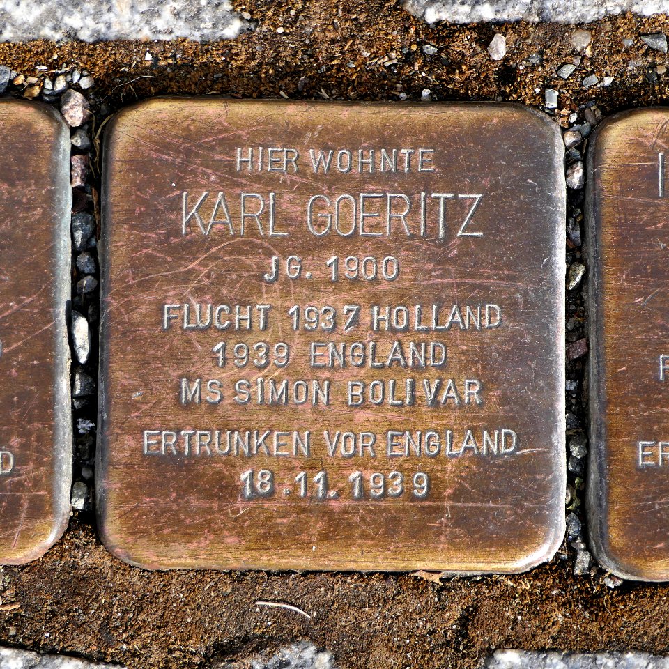 Stolperstein für Karl Goeritz, Hoffmannstrasse 52, Chemnitz