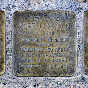 Stolperstein für Kurt Jungmann, Zöllnerstrasse 6, Chemnitz