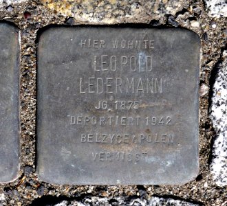 Stolperstein für Leopold Ledermann, Dr.-Friedrichs-Ring, Zwickau