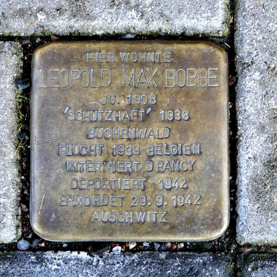 Stolperstein für Leopold Max Bobbe, Am Steigerhaus 2, Döbeln