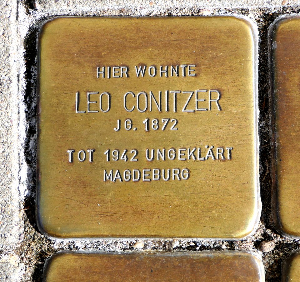 Stolperstein für Leo Conitzer, Salzer Straße 15–17, Schönebeck (Elbe)