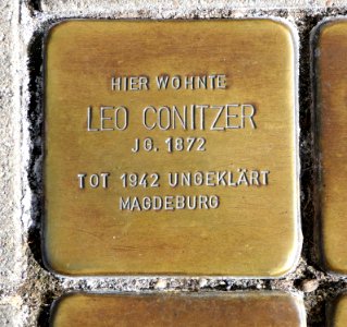 Stolperstein für Leo Conitzer, Salzer Straße 15–17, Schönebeck (Elbe)