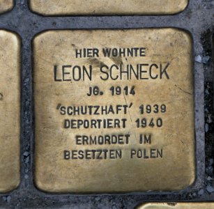 Stolperstein für Leon Schneck, Seestraße 7, Dresden