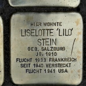Stolperstein für Liselotte Stein, Tiergartenstraße 18, Dresden