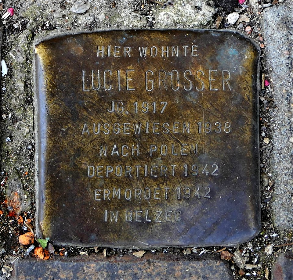 Stolperstein für Lucie Grosser, Leipziger Strasse 15, Zwickau