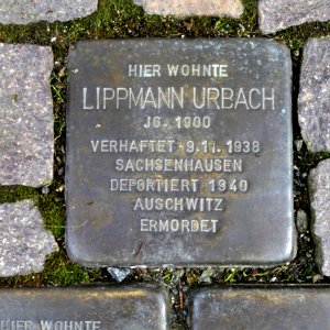 Stolperstein für Lippmann Urbach, Brückenstrasse 23, Grimma