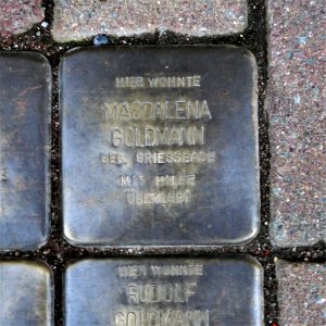 Stolperstein für Magdalena Goldmann, Mühlstrasse 18, Roßwein