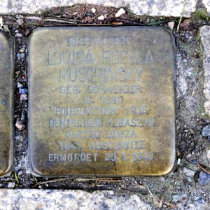 Stolperstein für Louisa Rochla Muschinsky, Hübschmannstrasse 12, Chemnitz