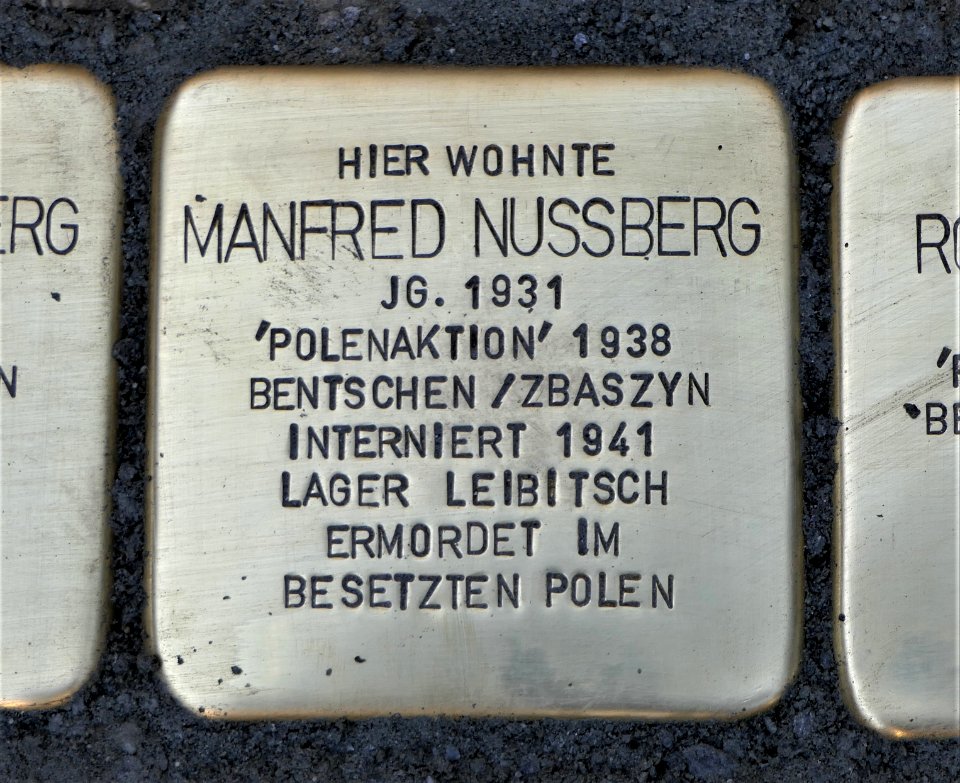 Stolperstein für Manfred Nussberg, Barbarossastraße 55, Chemnitz